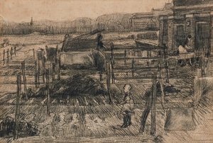 后院有两个数字（1882） 作者 文森特·梵高
