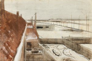 在冬天II（1883年）从文森特工作室的窗口查看 作者 文森特·梵高