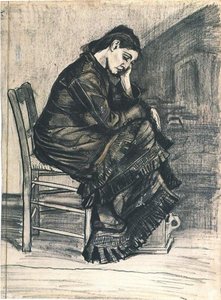 女人哀悼F935文森特梵高 作者 文森特·梵高