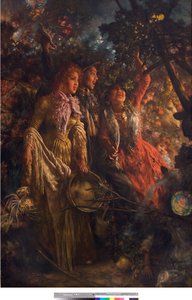 文森佐-米利亚罗（1858-1938 年）1895 年的油画作品 私人收藏