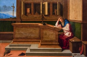 书房中的圣杰罗姆，约 1515-1520 年（杨木混合画法）