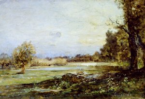 乡村》，约 1870 年，作者 Vittorio Avondo（1836-1910 年），布面油画，24x35 厘米