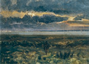 海上日落，维托里奥·阿文多 (Vittorio Avondo，1836-1910) 作