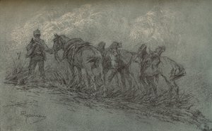 Vittorio Guaccimanni进行的粉笔研究，c1900年 作者 维托里奥·瓜西曼尼