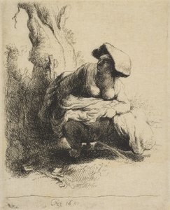 A Woman Making Water, late 18thearly 19th century., late 18thearly 19th century.