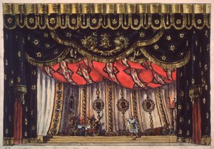 Decor preparatoire pour la piece de theatre ""Le destructeur de Jerusalem"" d