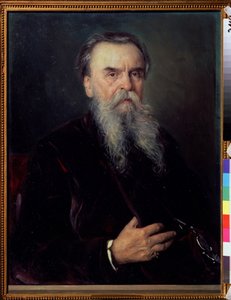 收藏家伊万-茨韦特科夫（1845-1917 年）肖像。弗拉基米尔-叶戈罗维奇-马科夫斯基（马科夫斯基，Makovsky）（1846-1920 年）的绘画，纸上水彩 作者 弗拉基米尔·埃戈罗维奇·马科夫斯基