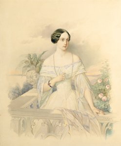 大公夫人奥尔加·尼古拉耶夫娜的肖像，1846年（纸板上的wc）