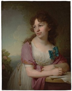 叶卡捷琳娜·阿列克谢耶夫娜·多尔哥鲁科娃公主肖像1781-1860，伯爵夫人瓦西里耶娃，1798年