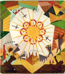 艺术家作品《神秘之舞》的舞台设计（水粉、铅笔、纸张）