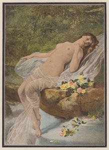 女人与花（彩色平版）