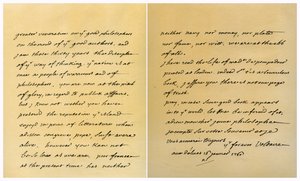 1760年1月16日，弗朗索瓦·玛丽·阿鲁埃·德伏尔泰发给乔治·基特的信。 作者 伏尔泰