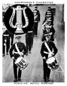 皇家海军陆战队音乐家，1937年。