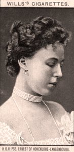 HRH，PSS。霍恩洛厄-朗根堡的欧内斯特（Ernest），1908年。 作者 WD和HO遗嘱