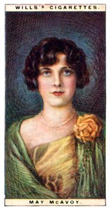 梅·麦卡沃伊（May McAvoy），1899年至1984年，美国女演员，1928年。 作者 WD和HO遗嘱