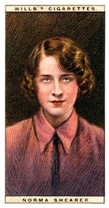 诺玛·希勒（Norma Shearer）1902-1983年，加拿大奥斯卡最佳女主角，1928年。 作者 WD和HO遗嘱