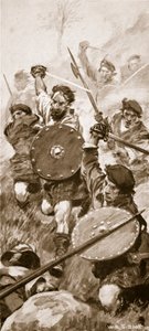 基利克兰基战役中的高地人，1689 年 7 月 27 日（平版印刷）