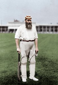 WG Grace博士，英国板球运动员，为伦敦郡板球俱乐部（c1899）效力