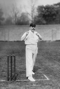 约翰尼·布里格斯（Johnny Briggs），兰开夏郡和英格兰板球运动员，大约在1899年。