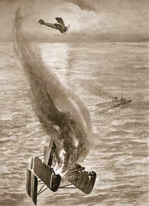 比利时海岸的Flight-Sub-Lieutenant Ince对德国水上飞机的破坏 作者 W·阿维斯