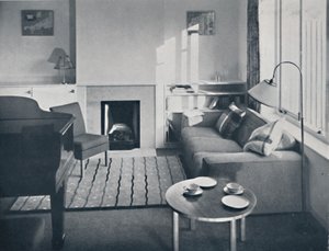 艾尔莎·布斯（Elsa Booth）-起居室，原计划容纳一架大型钢琴，1939年 作者 丹尼斯·莫斯