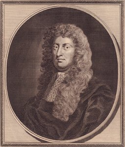 英国政治家威廉-罗素，罗素勋爵（1639-1683）的肖像，约翰-戈达尔（1729-1795）根据G-耐勒的画作进行的铜版雕刻 作者 WG（后）塞耶