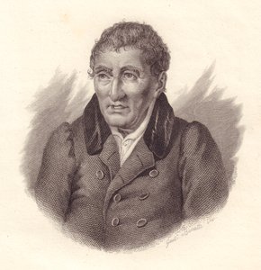 意大利诗人Jacopo Vittorelli (1749-1835)的肖像，铜版画，Bonatti制作 作者 WG（后）塞耶