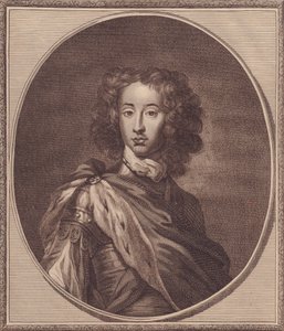 丹麦和挪威的威廉，格洛斯特公爵（1689-1700）的肖像，约翰-戈尔达（1729-1795）根据G-耐勒的画作进行的铜版画，20x17厘米，出自保罗-德-拉宾的《英格兰历史》，哈里森版，伦敦，1月22日 作者 WG（后）塞耶