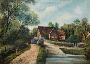 莫斯利附近的萨雷霍尔的丁格尔，1906年。 作者 WH罗宾逊