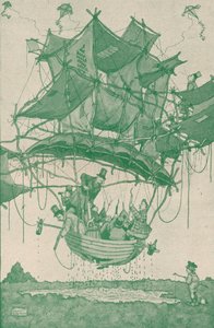 相当早期的水上飞机，从汉普斯特德池塘试飞，c1918 1919 作者 威廉·希思·罗宾逊