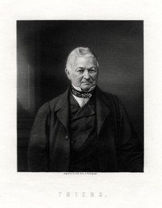 法国政治家和历史学家路易斯·阿道夫·蒂尔斯（Louis Adolphe Thiers），十九世纪。 作者 霍尔