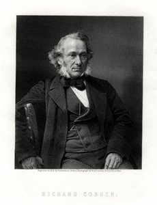 理查德·科布登（Richard Cobden），英国制造商，激进和自由政治家，十九世纪。 作者 霍尔