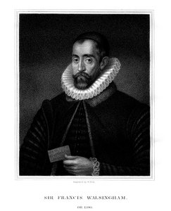 1824年伊丽莎白女王一世的间谍局长弗朗西斯·沃尔辛汉爵士。
