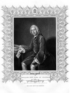 威廉·皮特（William Pitt），英国辉格党政治家查塔姆第一伯爵，十九世纪。 作者 霍尔