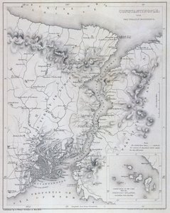 君士坦丁堡和博斯普鲁斯海峡，1850年 作者 休斯