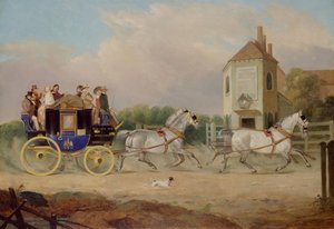 斯托尔布里奇到伯明翰的皇家邮车，1842年。   作者 WJ普林格尔