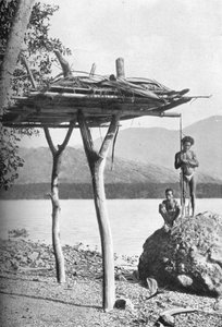 1902年在新几内亚的太平间平台 作者 林德