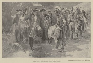 Oglethorpe 对 Tomochichi (litho) 的采访 作者 斯奈德（WP Snyder）