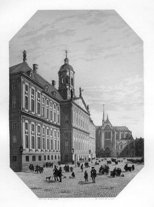 荷兰阿姆斯特丹市政厅，约建于1870年
