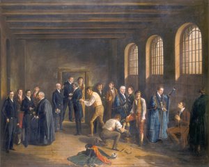 亨利-法特洛伊被处决的早晨，纽盖特监狱"，1828年 作者 汤姆森
