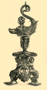斯芬克斯式海兽造型的灯，约1510-1530年，1881年。 作者 WW 麦卡蒂
