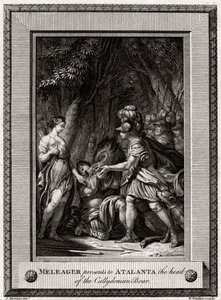 梅勒格（Meleager）向阿塔兰塔（Atalanta）赠送了加里多尼亚野猪的头，1774年 作者 沃克