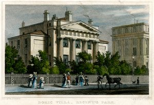 多立克别墅，摄政公园，伦敦，1828年。 作者 沃特金斯