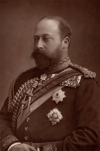 ”“爱德华七世（1841-1910）自 1901 年起成为英国国王，同时仍是威尔士亲王。 （伍德伯里型）