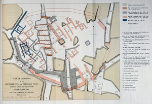 1884年特洛伊第二城市雅典卫城的地图