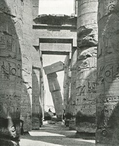 埃及卡纳克神n式大厅的柱子，1895年。