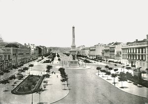 Restauradores广场，葡萄牙里斯本，1895年。