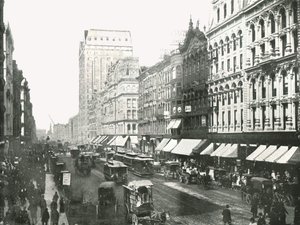美国芝加哥州街，1895年。