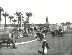 1895年，埃及开罗，Kasr-el-nil桥。