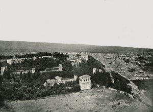 这座城市和西班牙格拉纳达的阿尔罕布拉宫，1895年。 作者 W和S有限公司